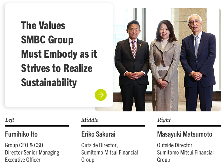The Values SMBC Group Must Embody as it Strives to Realize Sustainability