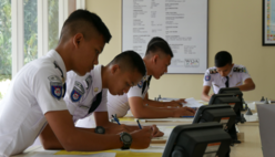 （写真）支援を行ったインドネシアの海洋訓練学校