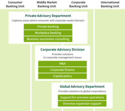 Organization chart of the three advisory functions