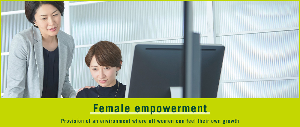 Female empowerment Provision of an environment where all women can feel their own growth