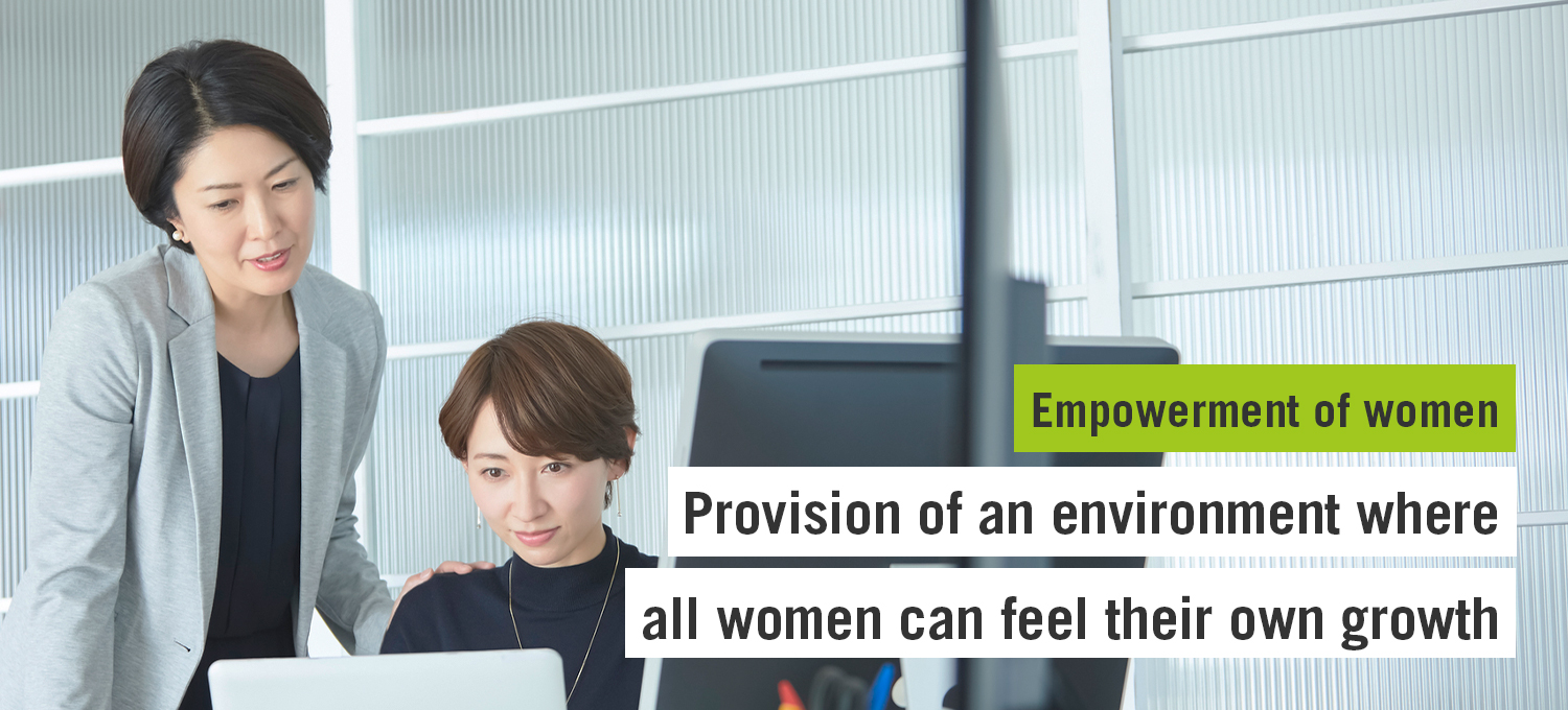 Empowerment of women Provision of an environment where all women can feel their own growth