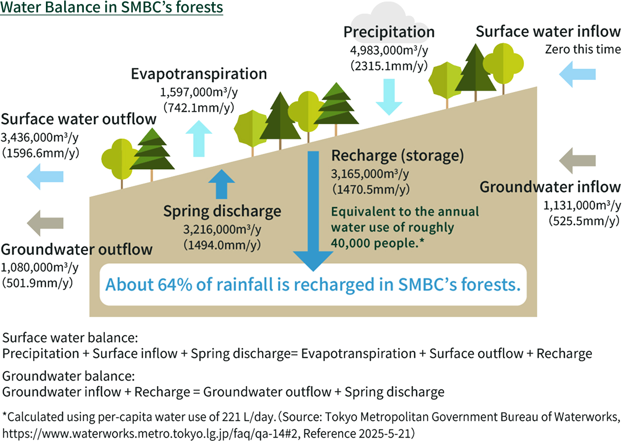 Water Balance Diagram for SMBC's Forests