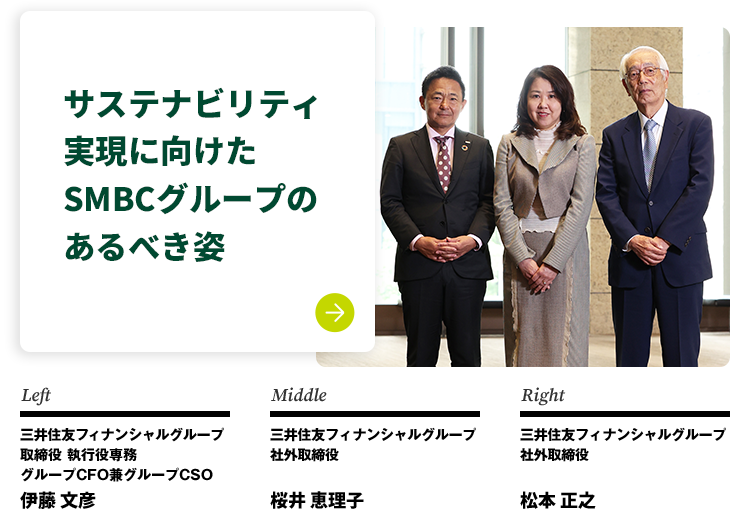 サステナビリティ実現に向けたSMBCグループのあるべき姿