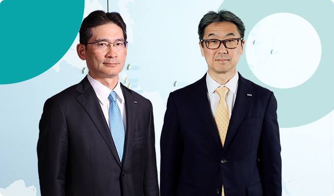 執行役副社長 グローバル共同事業部門長 今枝 哲郎 執行役専務 グローバル共同事業部門長 中村 敬一郎