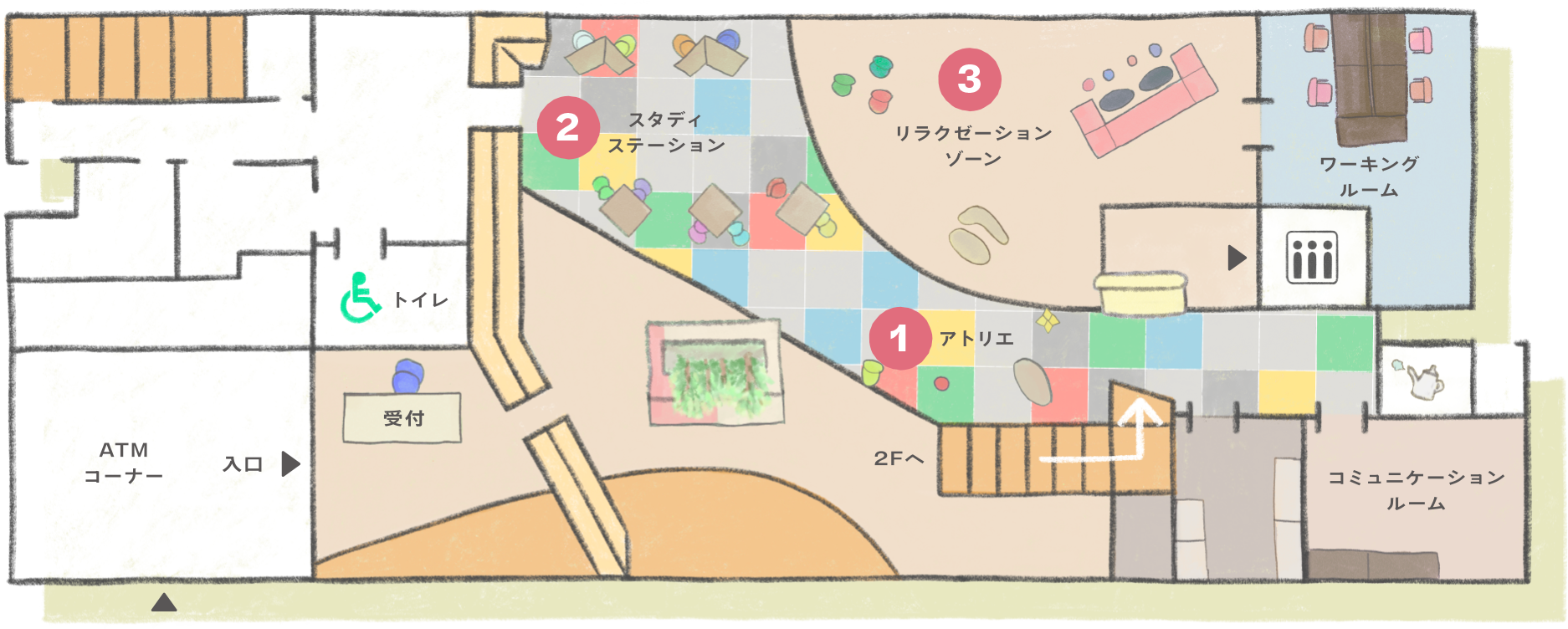 2階のフロアマップ