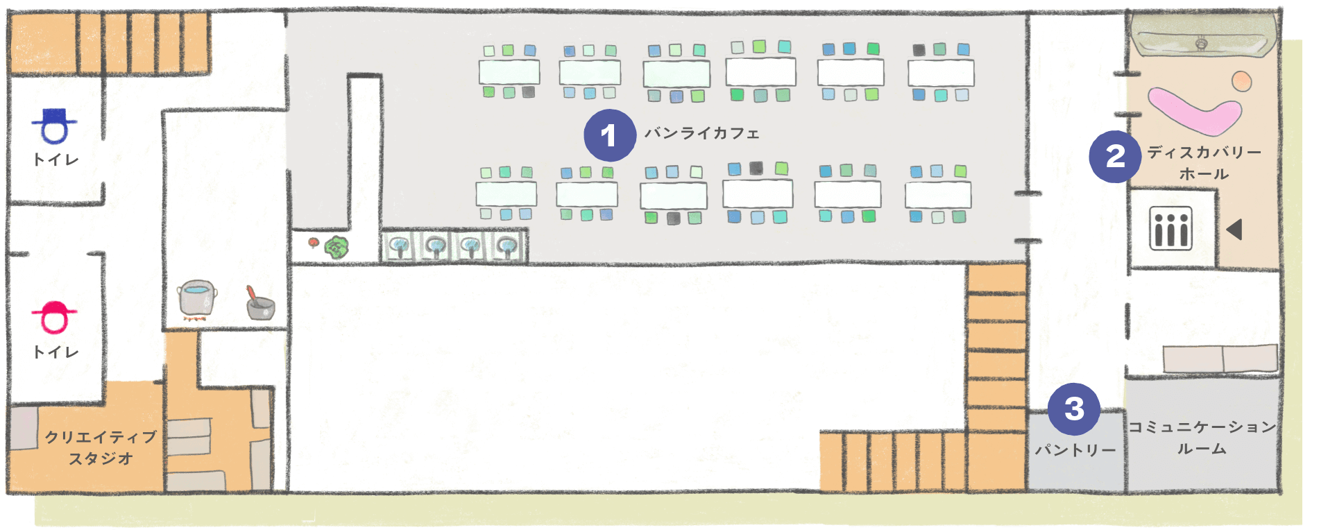 1階のフロアマップ