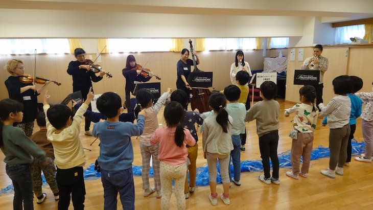 新日本フィルメンバーによる「音楽づくりワークショップ」