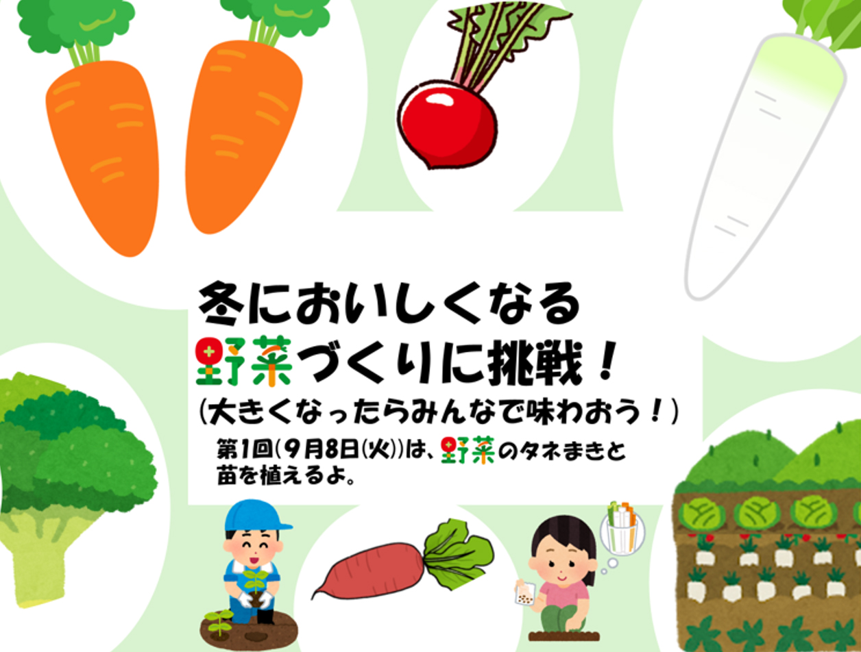 冬においしい野菜栽培にチャレンジしよう！