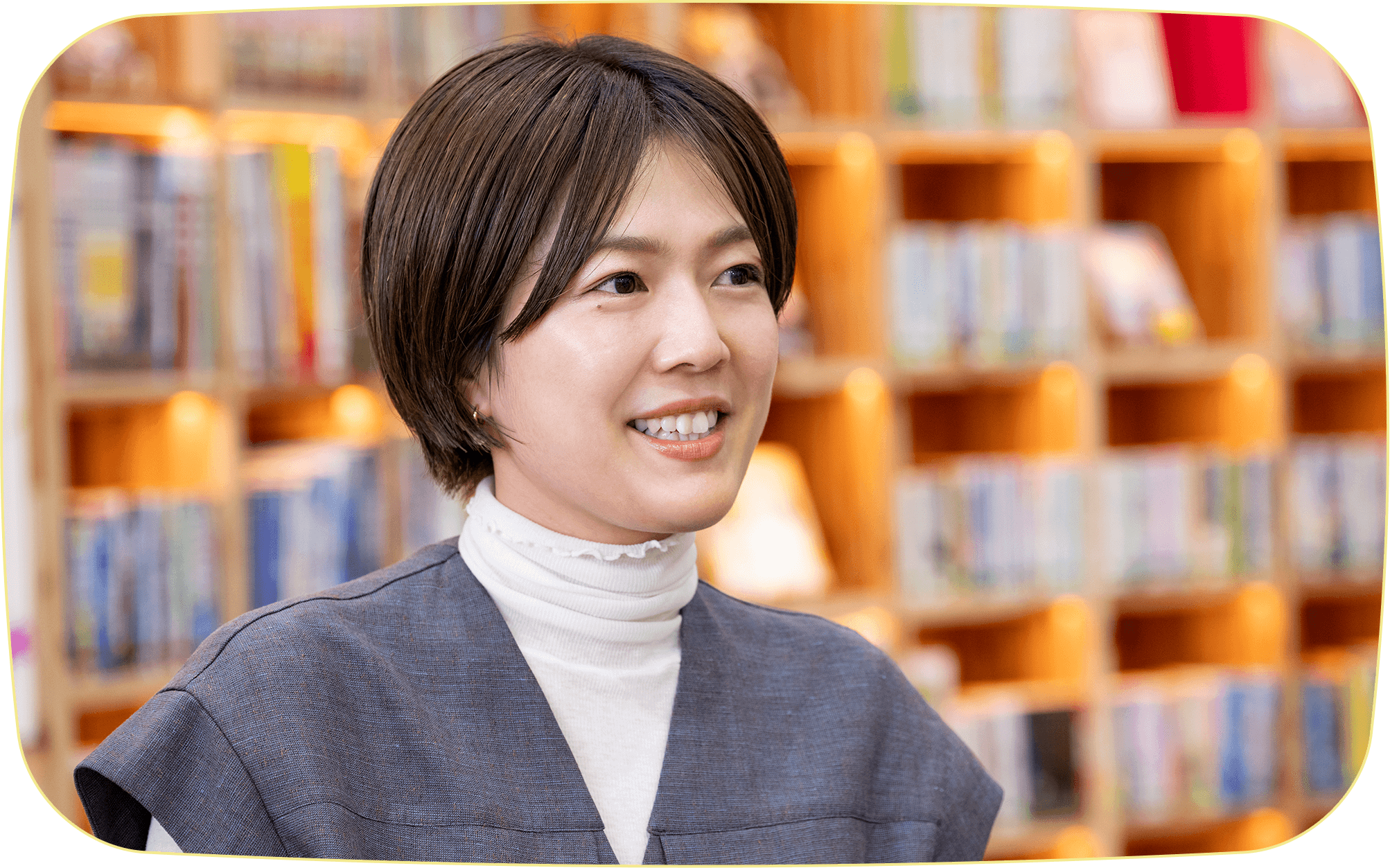 施設のプログラムを担当する三井住友銀行の呉藤。さまざまな企業や組織によるこども向けの取り組みを調査し、アプローチを行った