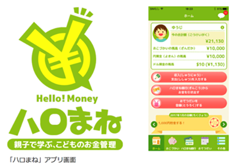 「ハロまね」アプリ画面